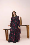 Feathers Premium House of Petals Unstitched Lawn 3Pc Suit Bespoke Burgundy-FT759