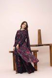 Feathers Premium House of Petals Unstitched Lawn 3Pc Suit Bespoke Burgundy-FT759