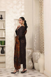 Feathers Digital Printed Dhanak Unstitched 3Pc Suit Bison Burrow-FT802