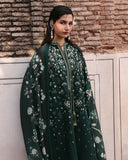 Jugnu Lahore Womenswear Embroidered Khaddar Unstitched 3Pc Suit - BITA