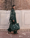 Jugnu Lahore Womenswear Embroidered Khaddar Unstitched 3Pc Suit - BITA