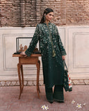 Jugnu Lahore Womenswear Embroidered Khaddar Unstitched 3Pc Suit - BITA