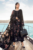 Maria B Linen Unstitched Embroidered 3Pc Suit Black DL-1102