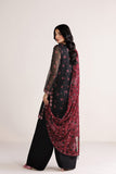 Farasha Luxury Formal Embroidered Chiffon Unstitched 3Pc Suit - Black Dynasty