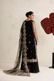 Farasha Luxury Formal Embroidered Net Unstitched 3Pc Suit - Black Vailour