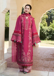 Hussain Rehar Embroidered Luxury Lawn Unstitched 3Pc Suit D-10 BLISS