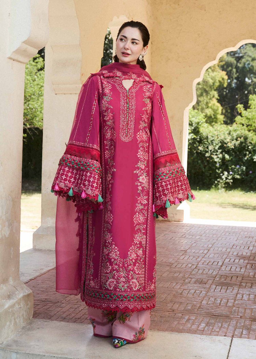 Hussain Rehar Embroidered Luxury Lawn Unstitched 3Pc Suit D-10 BLISS