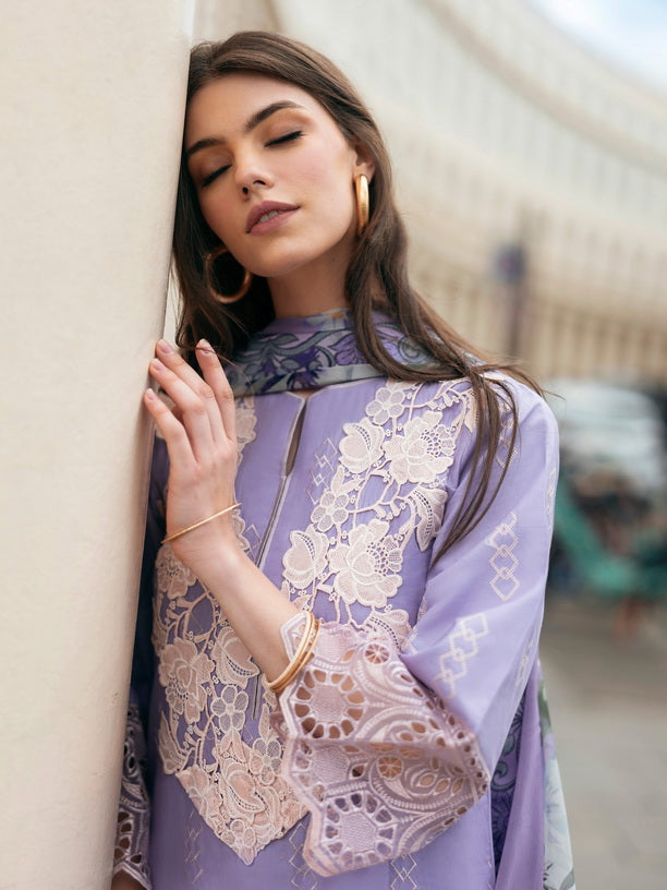 Hemline Odyssey by Mushq Embroidered Lawn Unstitched 3Pc Suit - Bloom Boulevard