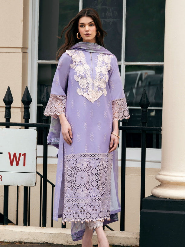 Hemline Odyssey by Mushq Embroidered Lawn Unstitched 3Pc Suit - Bloom Boulevard