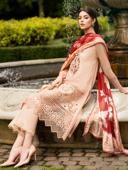 Hemline Odyssey by Mushq Embroidered Lawn Unstitched 3Pc Suit - Blooming Belle