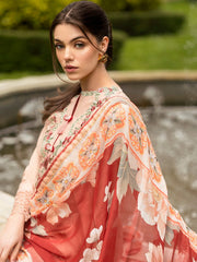 Hemline Odyssey by Mushq Embroidered Lawn Unstitched 3Pc Suit - Blooming Belle