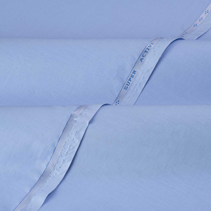 Dynasty Super Active Men's Unstitched Stiff Cotton Suit - Blue Bell