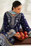 Farasha Summer Weaves Embroidered Lawn Unstitched 3Pc Suit - Blue Fusion