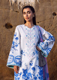 Sadaf Fawad Khan Siraa Vol-02 Unstitched Lawn 3Pc Suit - Blue Pottery