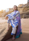 Sadaf Fawad Khan Siraa Vol-02 Unstitched Lawn 3Pc Suit - Blue Pottery