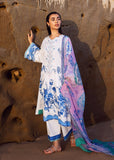 Sadaf Fawad Khan Siraa Vol-02 Unstitched Lawn 3Pc Suit - Blue Pottery