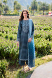 Farasha Summer Escape Embroidered Lawn Unstitched 3Pc Suit - Blue Reverie