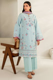 Farasha Summer Weaves Embroidered Lawn Unstitched 3Pc Suit - Blue Slate