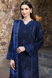 Farasha Embroidered Khaddar Unstitched 3Pc Suit - Bluebell