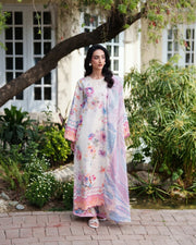 Neeshay Ready to Wear Summer Prints Lawn 3Pc Suit - Blush Botanica