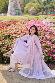 Farasha Summer Weaves Embroidered Lawn Unstitched 3Pc Suit - Blush Muse