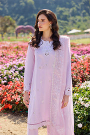 Farasha Summer Weaves Embroidered Lawn Unstitched 3Pc Suit - Blush Muse