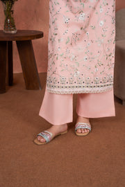 Feathers Premium Embroidered Lawn Unstitched 3Pc Suit Blush Petal Heirloom-FT696