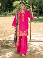 HemStitch The Garden Embroidered Lawn Unstitched 3Pc Suit - Blush Petal