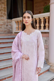 Farasha Sorine Summer Embroidered Lawn Unstitched 3Pc Suit - Blush Pink