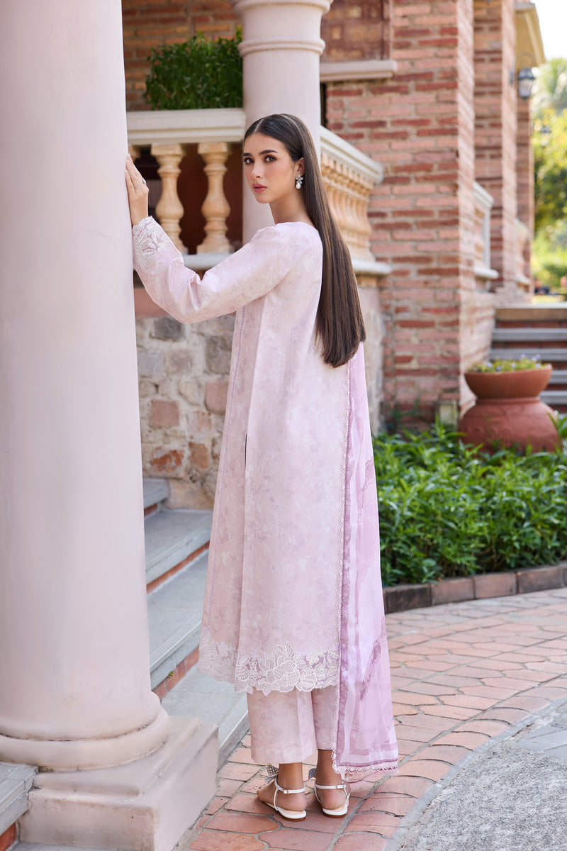 Farasha Sorine Summer Embroidered Lawn Unstitched 3Pc Suit - Blush Pink
