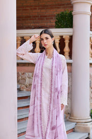 Farasha Sorine Summer Embroidered Lawn Unstitched 3Pc Suit - Blush Pink