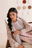 Farasha Luxury Formal Embroidered Chiffon Unstitched 3Pc Suit - Blush Sand