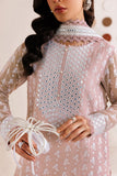 Farasha Luxury Formal Embroidered Chiffon Unstitched 3Pc Suit - Blush Sand