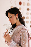 Farasha Luxury Formal Embroidered Chiffon Unstitched 3Pc Suit - Blush Sand