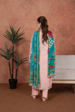 Feathers Premium Embroidered Lawn Unstitched 3Pc Suit - Blush Seraphine