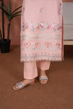 Feathers Premium Embroidered Lawn Unstitched 3Pc Suit - Blush Seraphine