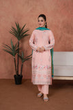 Feathers Premium Embroidered Lawn Unstitched 3Pc Suit - Blush Seraphine