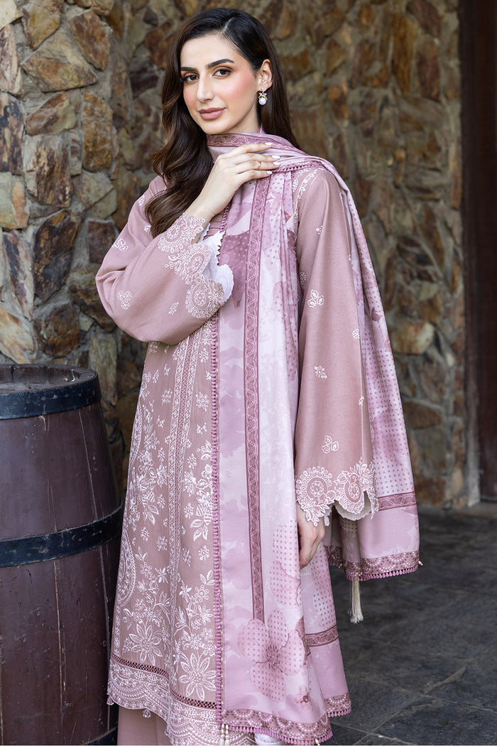 Farasha Embroidered Khaddar Unstitched 3Pc Suit - Blushen