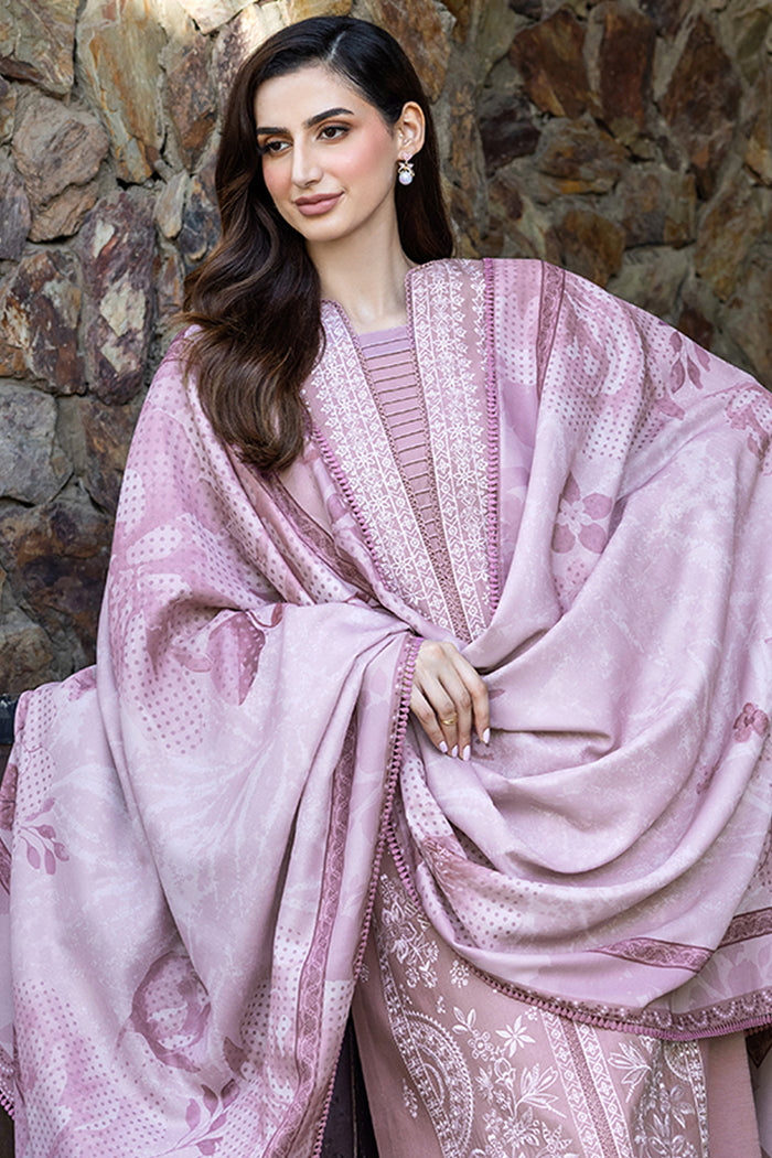 Farasha Embroidered Khaddar Unstitched 3Pc Suit - Blushen