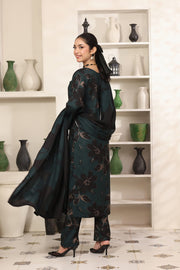 Feathers The Frost Digital Printed Dhanak Unstitched 3Pc Suit Boreal Blossom-FT796