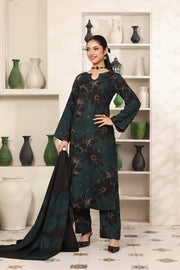 Feathers The Frost Digital Printed Dhanak Unstitched 3Pc Suit Boreal Blossom-FT796