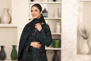 Feathers The Frost Digital Printed Dhanak Unstitched 3Pc Suit Boreal Blossom-FT796
