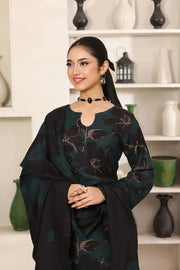 Feathers The Frost Digital Printed Dhanak Unstitched 3Pc Suit Boreal Blossom-FT796