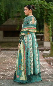 Asifa & Nabeel Meraki Embroidered Viscose Unstitched 3Pc Suit - Botanical Breeze