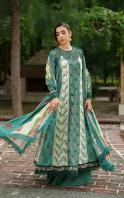 Asifa & Nabeel Meraki Embroidered Viscose Unstitched 3Pc Suit - Botanical Breeze