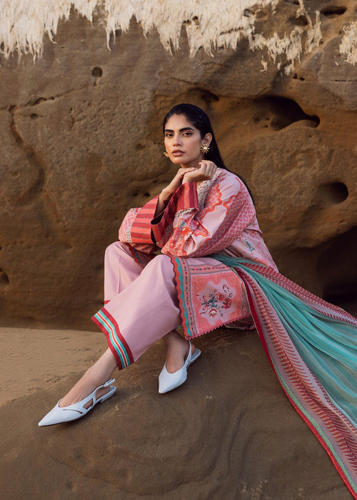 Sadaf Fawad Khan Siraa Vol-02 Unstitched Lawn 3Pc Suit - Bows & Ribbons