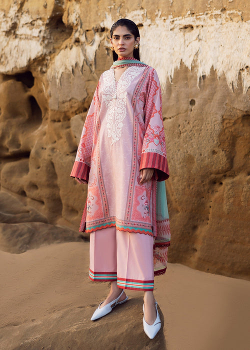 Sadaf Fawad Khan Siraa Vol-02 Unstitched Lawn 3Pc Suit - Bows & Ribbons