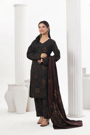 Feathers Digital Printed Dhanak Unstitched 3Pc Suit Brazen Beauty-FT799