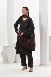 Feathers Digital Printed Dhanak Unstitched 3Pc Suit Brazen Beauty-FT799