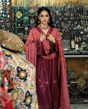 Hemline by Mushq Bukhara Embroidered Linen Unstitched 3Pc Suit - Bukhara Bloom